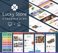 UI素材－手机程序界面(商城类)：Lucky Store UI Kit